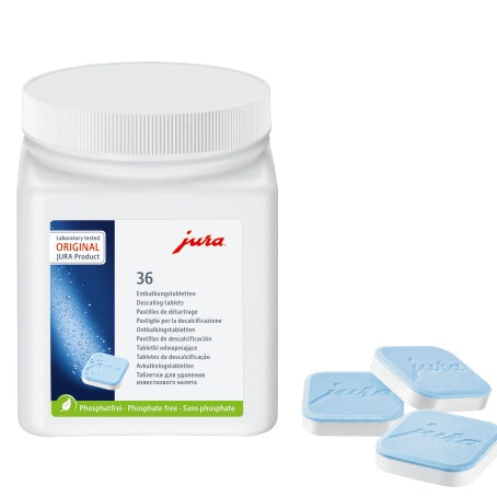 JURA 2-in-1 ontkalkingstabletten – fosfaatvrij en TÜV-gecertificeerd
