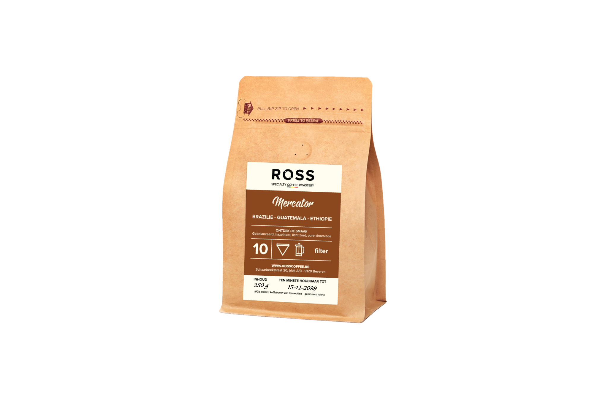 Mercator specialty coffee blend – zacht en gebalanceerd – ROSS Coffee 250g