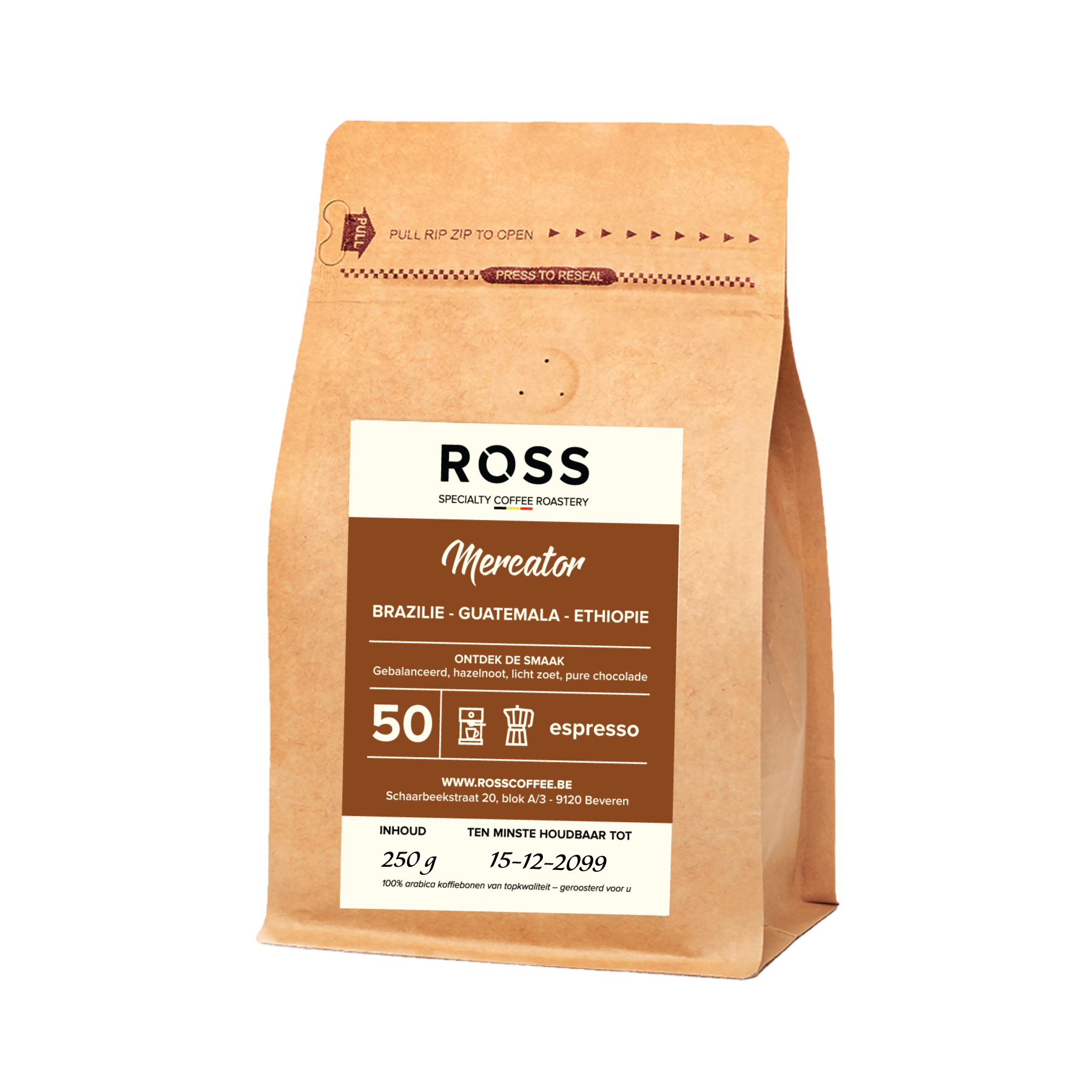 Mercator specialty coffee blend – zacht en gebalanceerd – ROSS Coffee 250g