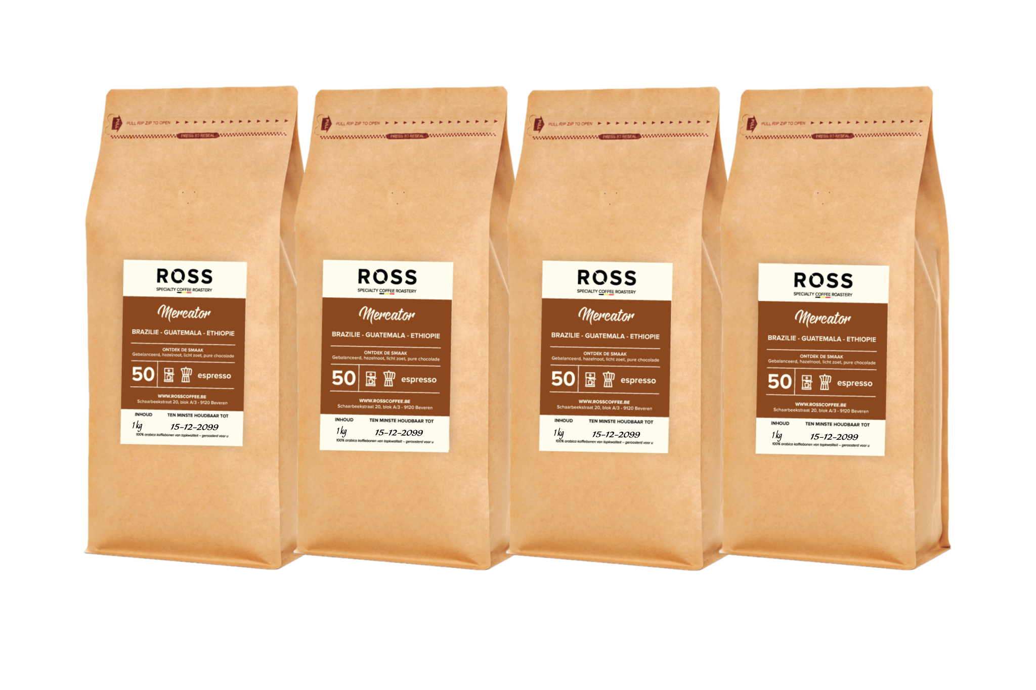 Mercator specialty coffee blend – zacht en gebalanceerd – ROSS Coffee 4x1kg
