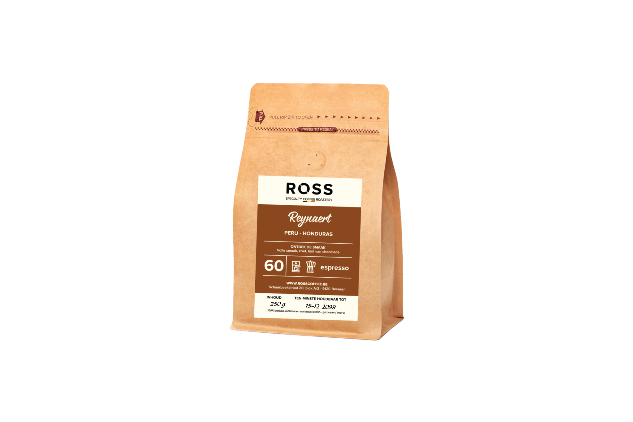 Reynaert coffee blend – volle body, fruitig en chocolade, 250g