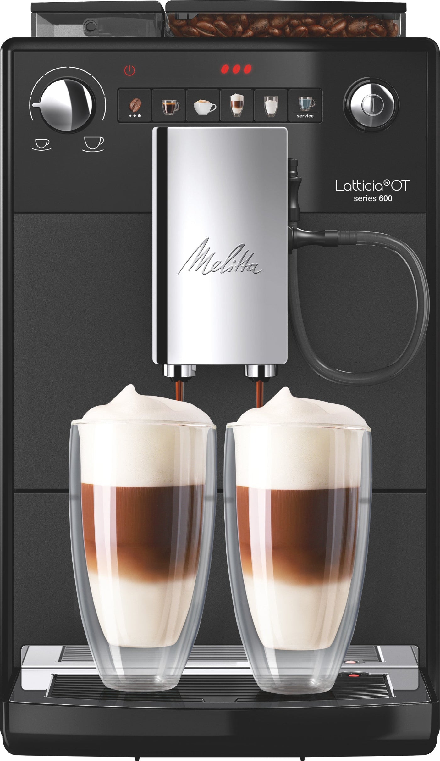 melitta- Latticia_OT_frosted_black -volautomatische_koffiemachine_front | ROSS