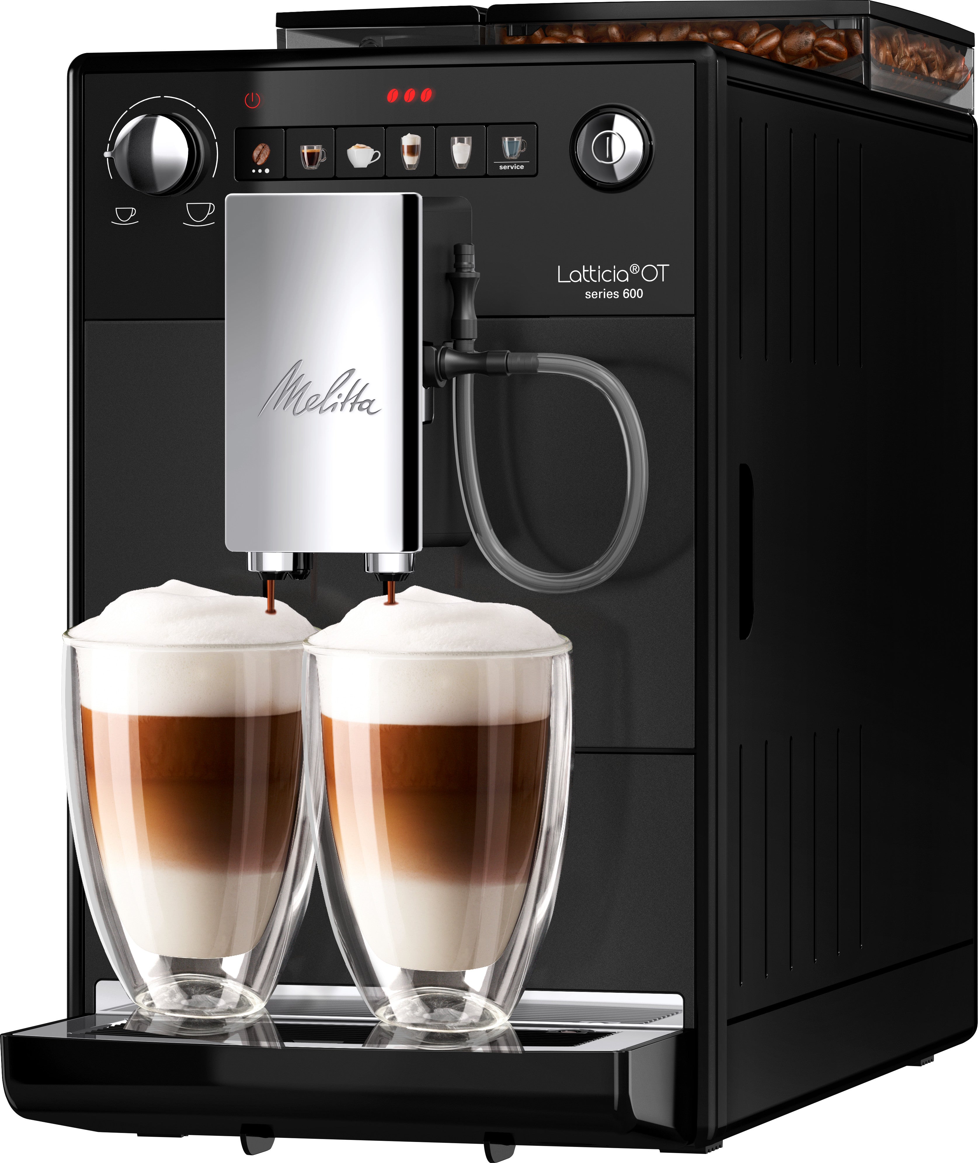melitta- Latticia_OT_frosted_black -volautomatische_koffiemachine_rechts | ROSS