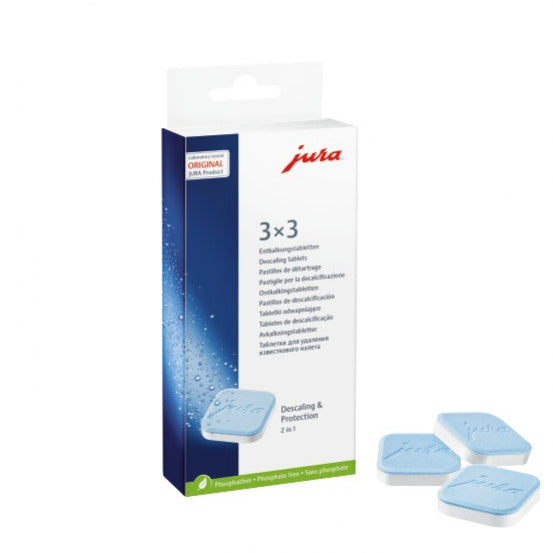 JURA 2-in-1 ontkalkingstabletten – fosfaatvrij en TÜV-gecertificeerd