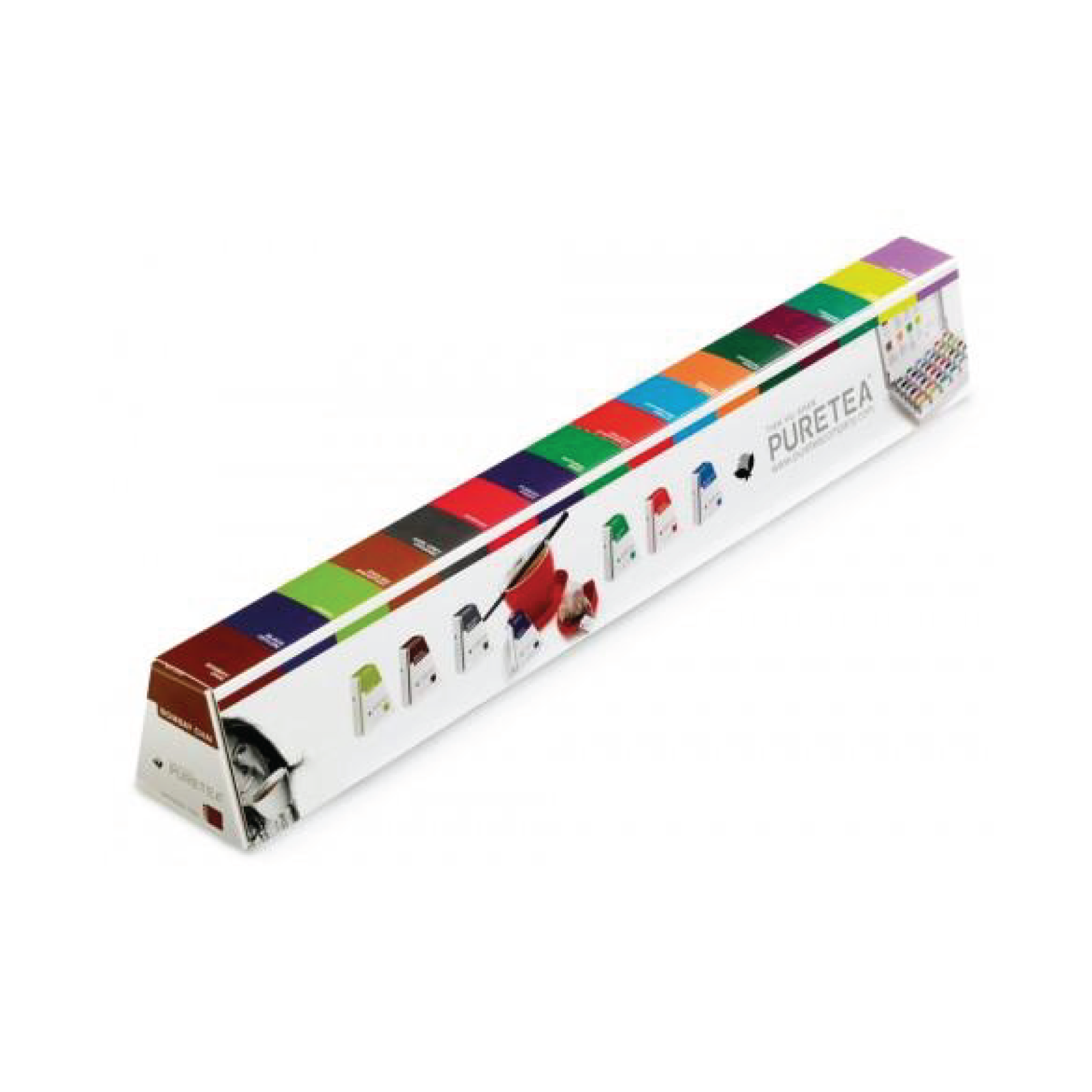 Ontdek alle 16 smaken in één stijlvolle proefstaaf – ideaal als test of geschenk.