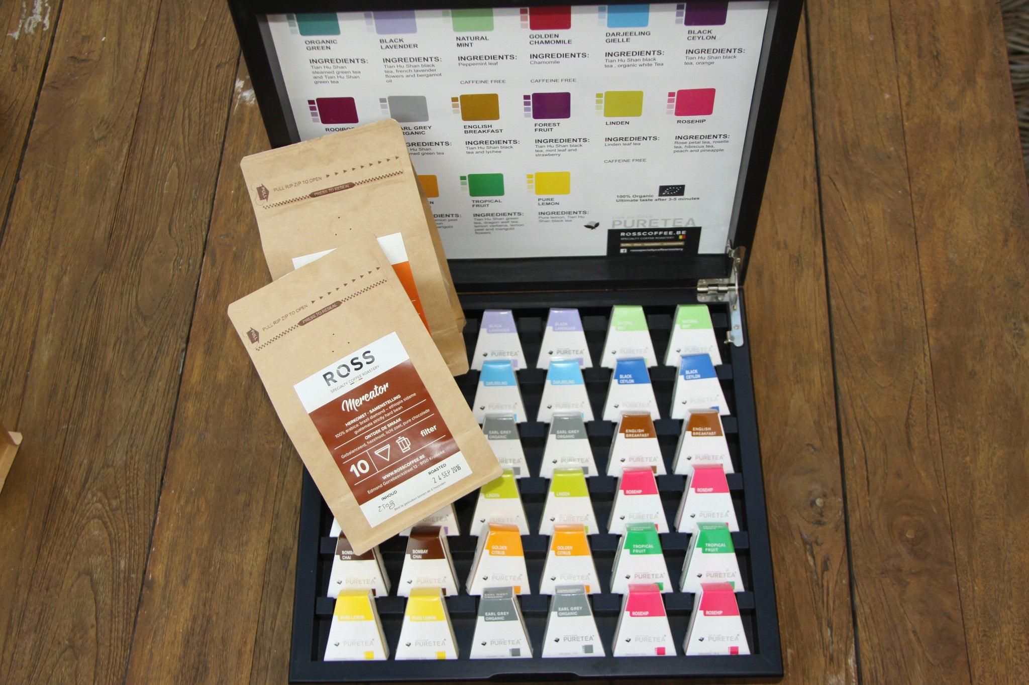Sjiek ROSS Coffee en Pure Tea (18) cadeaupakket - ROSS COFFEE & SPECIALTIES